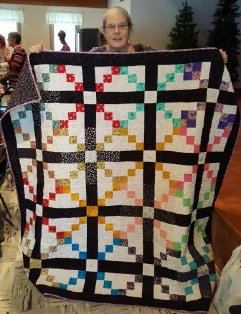 Kathy Gs friends gave her going away blocks to Remember Home when she moves at the end of summer